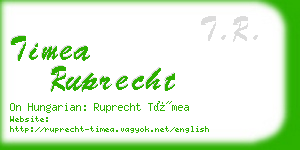 timea ruprecht business card